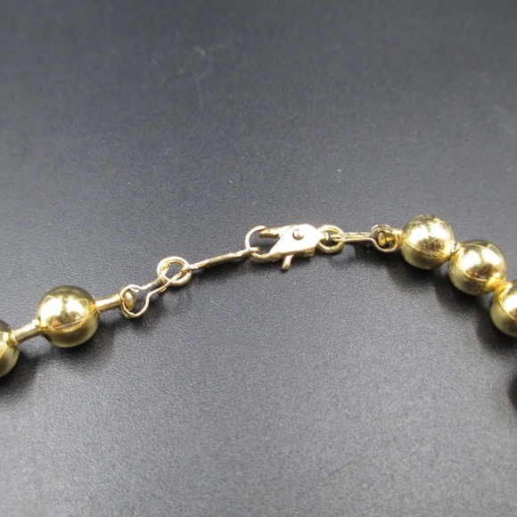Gold Tone 18 Inch 24k Gold Bonded Beaded Necklace - Picture 4 of 6